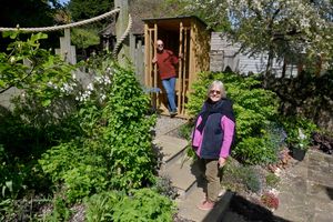 The couple have adapted their garden over time