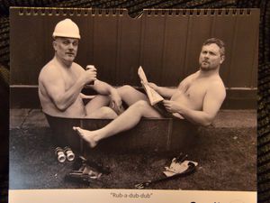 Supporting image for story: Calendar boys bare all to raise money for cancer charity in memory of wife
