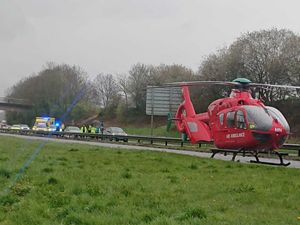 Supporting image for story: One flown to hospital after crash involving motorcyclist and a car on A483 between Chirk and Wrexham