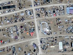 Supporting image for story: Death investigated at Burning Man festival as revellers stranded by floods