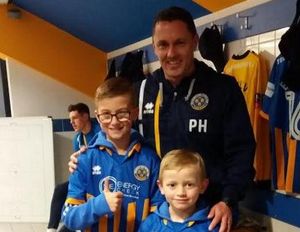 With manager Paul Hurst