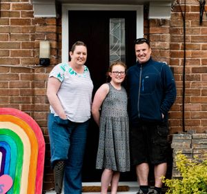 Sarah Hughes with her family 