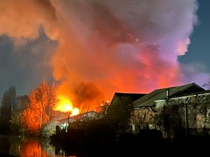 Supporting image for story: Wild pictures capture impact of Walsall industrial fire
