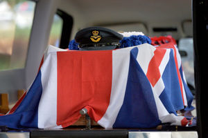 The funeral of veteran Alan Gouding
