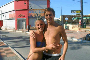 Luke Walker and Chelsea Hyndman on the Greek holiday island of Crete
