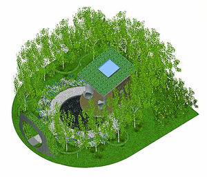 Artists sketch gives an overview of the garden