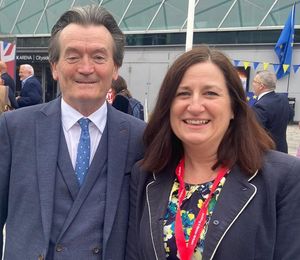 Punk singer-turned environmentalist Feargal Sharkey with Shrewsbury MP Julia Buckley