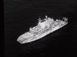 Supporting image for story: Russian spy ship directed lasers at UK military pilots, Defence Secretary says