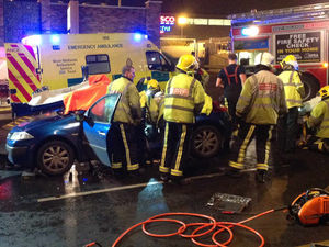 Supporting image for story: Woman cut free from car after Stourbridge crash