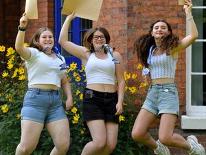 Supporting image for story: A-Level results day: Shropshire students jump for joy after receiving their grades