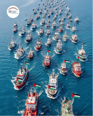 Dozens of boats are heading for Gaza. Photo: Global Samud Flotilla 