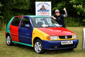 Billy Perry and Nessy the Harlequin VW, from Volksmagic, will be on display on the day