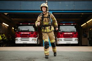 Retained Firefighter Connor Beardmore based at Oswestry Fire Station, is taking part in the Oswestry 10K later this month, running for charity in his full FireFighter Kit..
