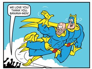 Bananaman and Mike Tindall