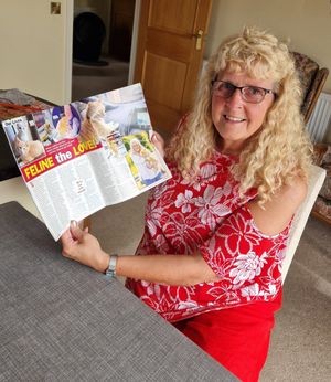 Fizz' human Briony Loder with the Take a Break article