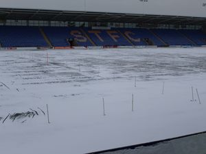Supporting image for story: Shrewsbury Town holding a pitch inspection