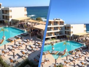 Supporting image for story: West Midlands woman films moment towels are launched across Crete hotel’s pool area to reserve sunbeds