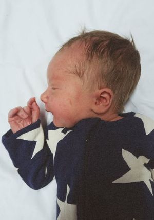 Alice Kinsella posted this image of her new baby boy. Picture: @alicekinsella17