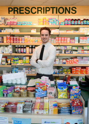 Superintendent pharmacist Connor Hunt, from Lunts Paharmacy in Shrewsbury 