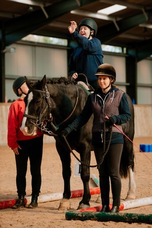 Sophie Lloyd riding for Perry RDA on Sion the horse..