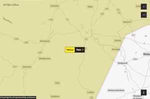 Areas set to be affected. Pic: Met Office