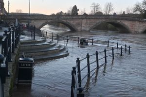 Flood defences in Bewdley