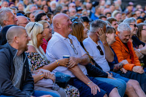 Crowds at Ludlow Castle Comedy Festival. Photo: Andy Hughes