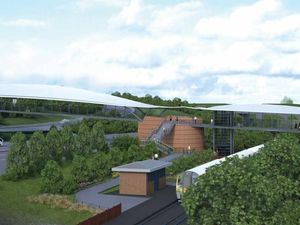 Supporting image for story: Sod cutting to launch work on Telford footbridge