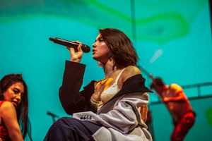 Dua Lipa at Birmingham's Genting Arena. Pic: Emma Turner