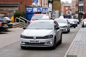 Driving instructors and supporters in High Street