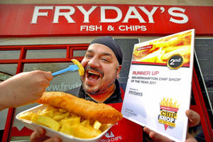 Supporting image for story: Wednesfield's Frydays chippy voted runner-up in Express & Star competition
