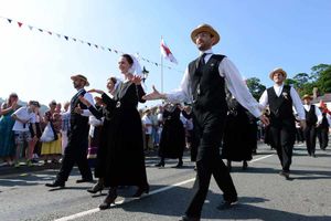 The parade through Llangollen