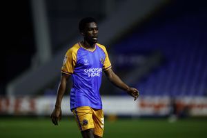 Kevin Berkoe during the game between Shrewsbury Town and Barrow