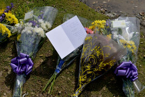 Floral tributes at the Ryders Hayes Mear