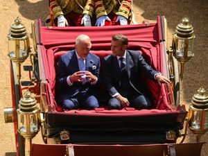 Supporting image for story: King and French president Macron display entente cordiale as state visit begins