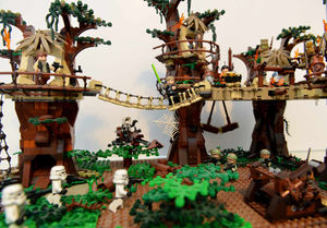 A battle in the Ewok vilage