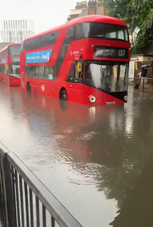 Flash floods hit parts of London over the weekend. Photo: Hebe Campbell/PA Wire