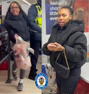 Police have asked for help in identifying two women they wish to talk to following a robbery in Walsall