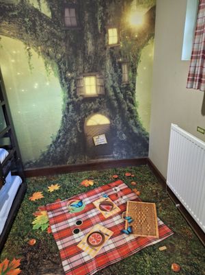 The second room has beautiful, magical features