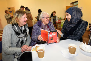 Ness Egan, Celia Brealey and Fatima Rahma at the open day