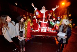 Santa does his rounds