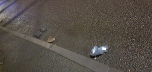 Debris was spotted on the ground near the crash site 