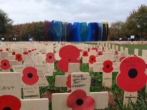 Supporting image for story: National Grid volunteers support Field of Remembrance at National Memorial Arboretum