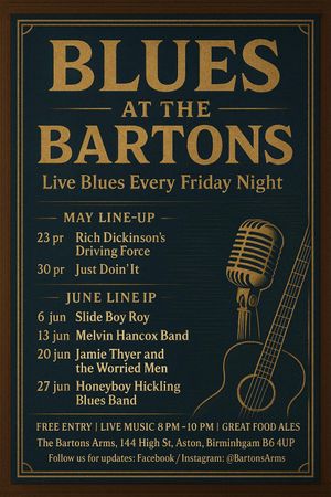 Friday nights at The Palace of Varieties at the Bartons Arms