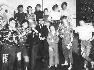 John Allen with care home youngsters