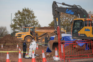 The remains were found at the construction site on Wednesday. Photo: SnapperSK
