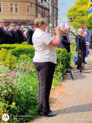 Sarah Freeman played The Last Post and Reveille. Image Marion Sadler