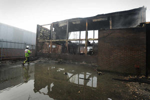 The fire damaged property, at Linthouse Lane, Wednesfield