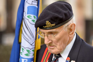 Nick Roberts pays his respects at the Wolverhampton service