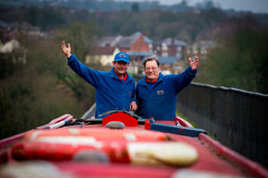 Howard and Peter Jones on Tommy the boat